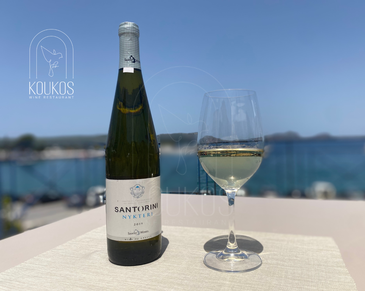 SANTORINI NIKTERI-koukos restaurant wine list