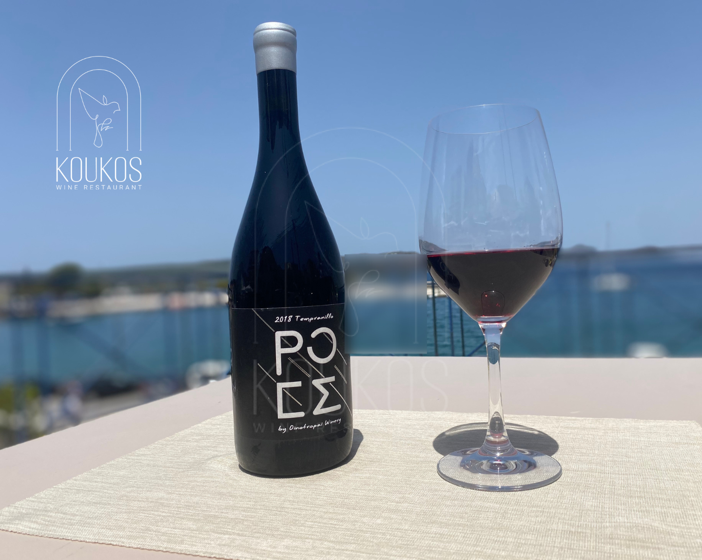 Tempranillo-koukos restaurant wine list